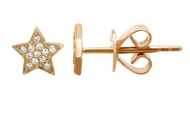 Star Diamond Stud Earrings