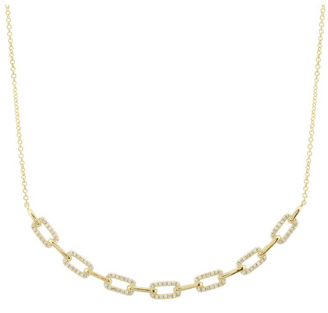 Gold Link Diamond Necklace