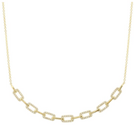 Gold Link Diamond Necklace