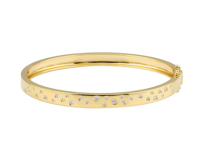 Scattered Diamond Bangle