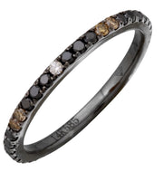 Black White And Cognac Diamond Band