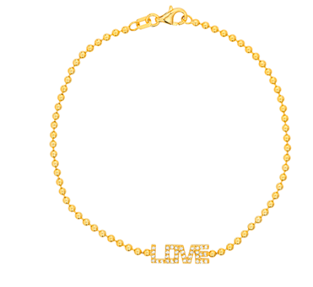 Love Station Bead Chain Bracelet