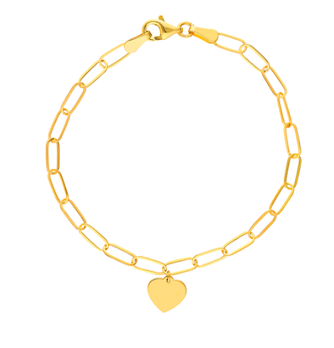 Dangle Heart Paperclip Chain