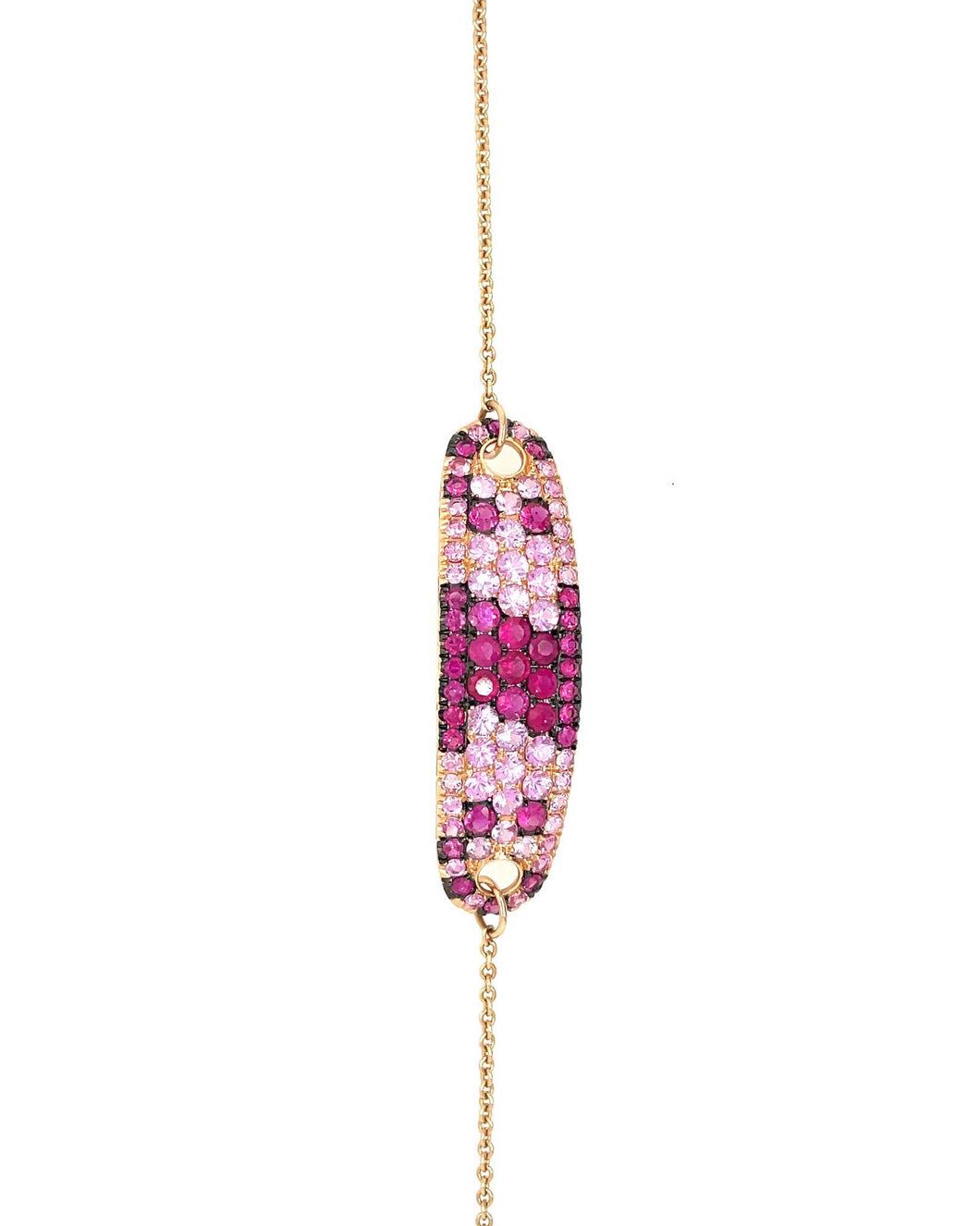 Pink Sapphire  ID Bracelet