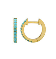 Turquoise Huggies 12mm