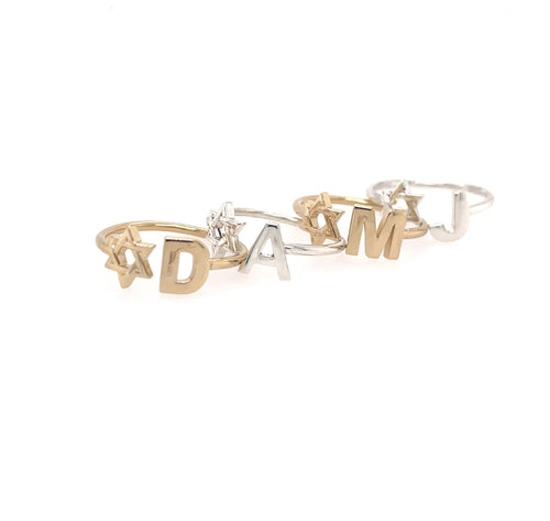 Magen David Initial Ring