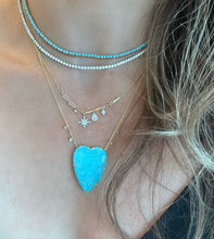 Load image into Gallery viewer, Jumbo Turquoise Heart Necklace