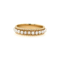 Load image into Gallery viewer, Pearl &amp; Rope Ring