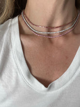 Load image into Gallery viewer, Pink Sapphire Tennis Necklace