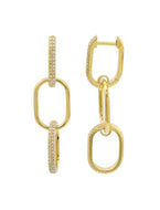 Link Drop Diamond Earrings