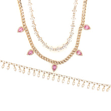 Load image into Gallery viewer, Pink Sapphire Drop Necklace