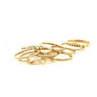 Textured Gold Stack Ring
