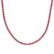 Load image into Gallery viewer, Ruby Tennis Necklace