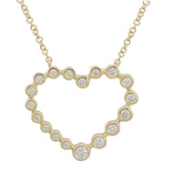 Open Heart Diamond Necklace
