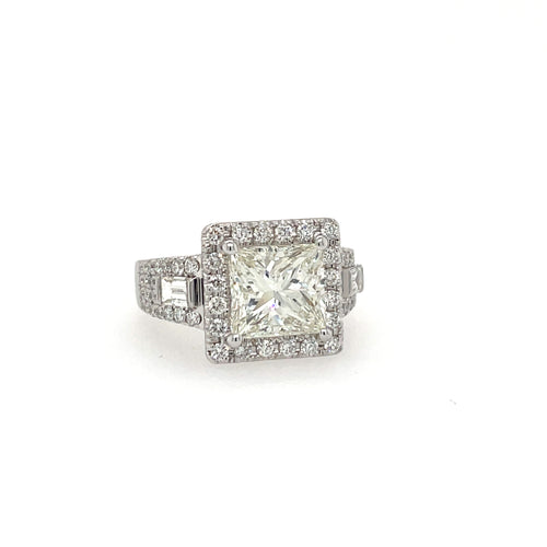 Princess Cut Engagement Mounting