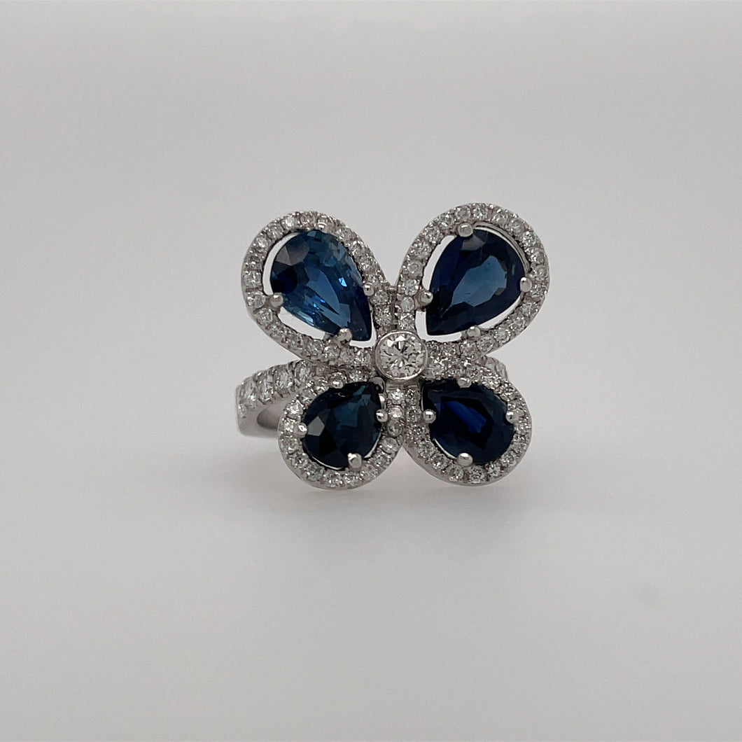 Butterfly Sapphire Ring