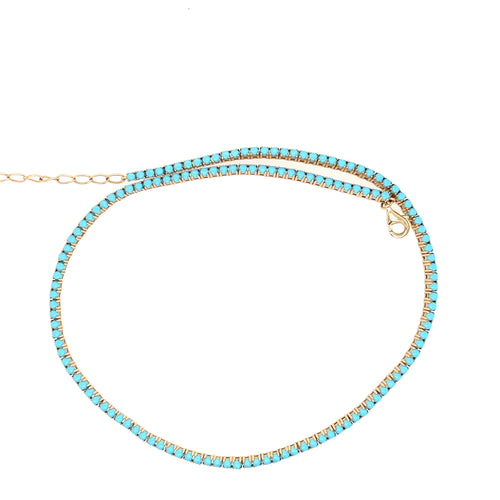 Turquoise Tennis Necklace
