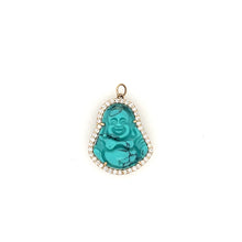 Load image into Gallery viewer, Turquoise Baby Buddha Charm