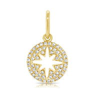 Starburst Circle Diamond Charm