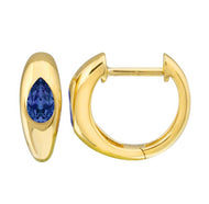 Pear Shaped Sapphire Huggies