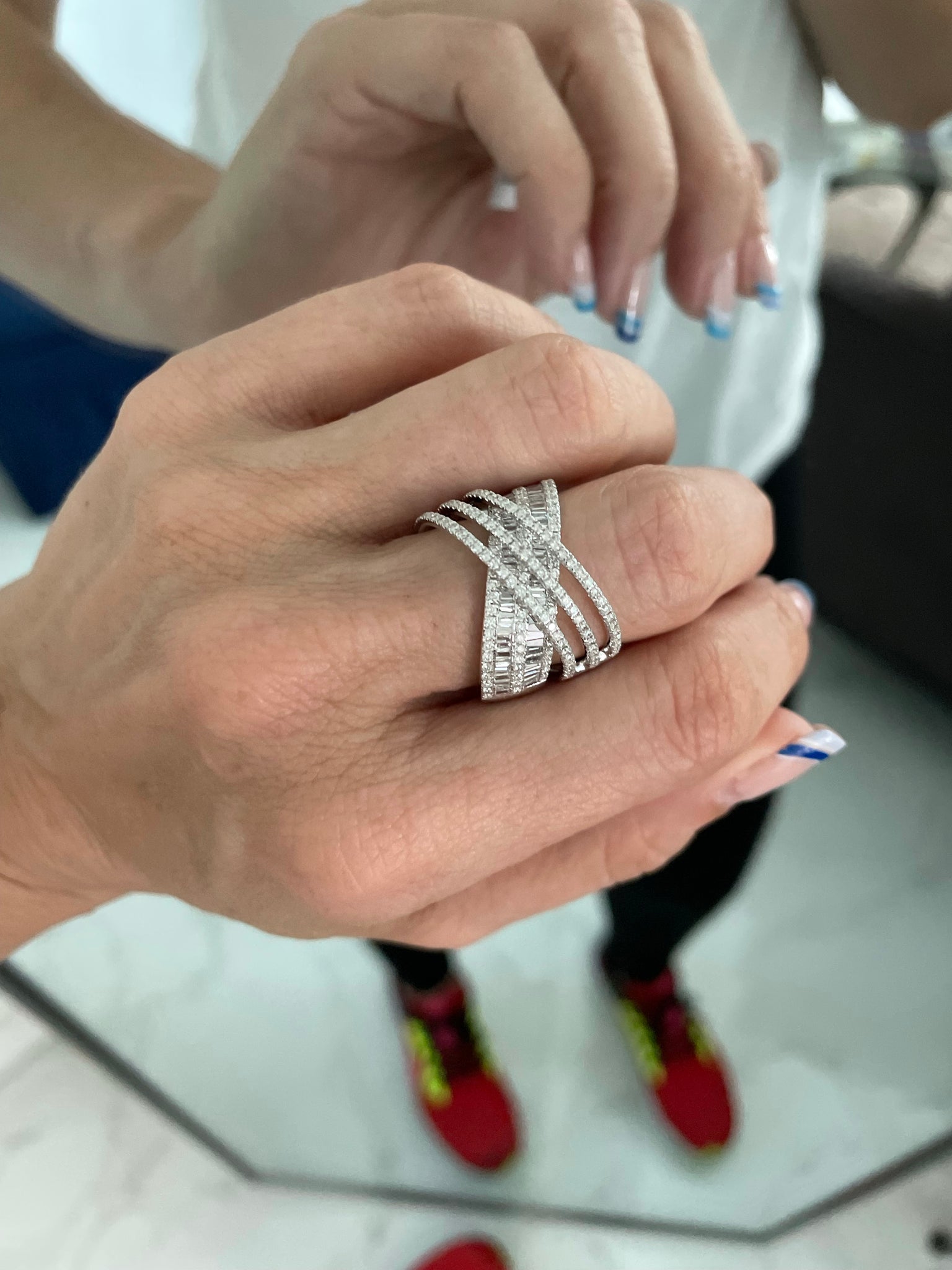 Swarovski shop crossover ring
