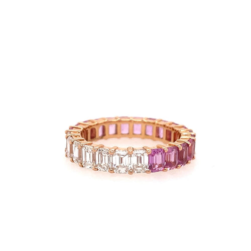 Undecided Pink Sapphire and Diamond band