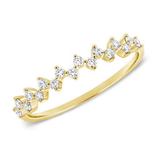Diamond zig zag ring
