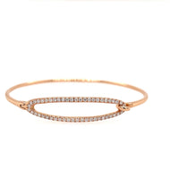 Oval diamond bangle