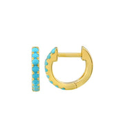 Turquoise Huggies 10mm
