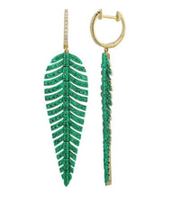 Load image into Gallery viewer, Sapphire Feather Earrings